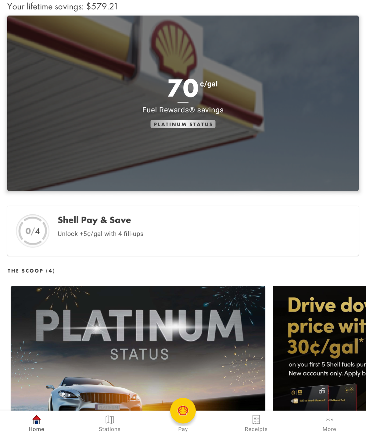 Shell reWards - July  2o23 -- Platinum beginitH -- new APP SUX bad so bad.png