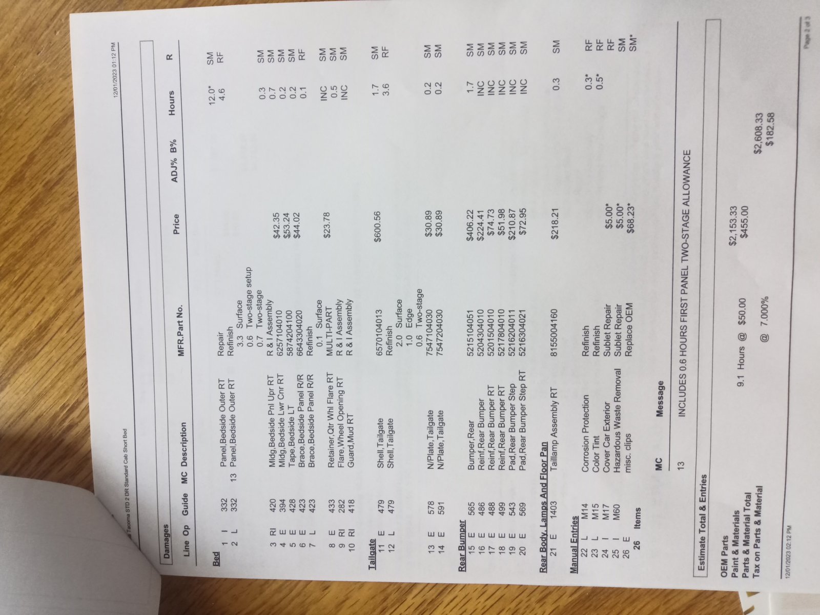 '11 Taco repair estimates.jpg